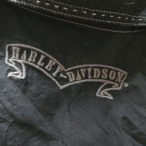 Harley Davidson Black Cotton Button up shirt - Picture 8 of 8